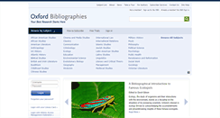 Desktop Screenshot of oxfordbibliographiesonline.com